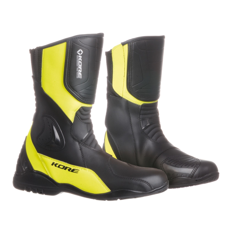 Kore Sport Touring fekete fluo motoros csizma sárga eladás
