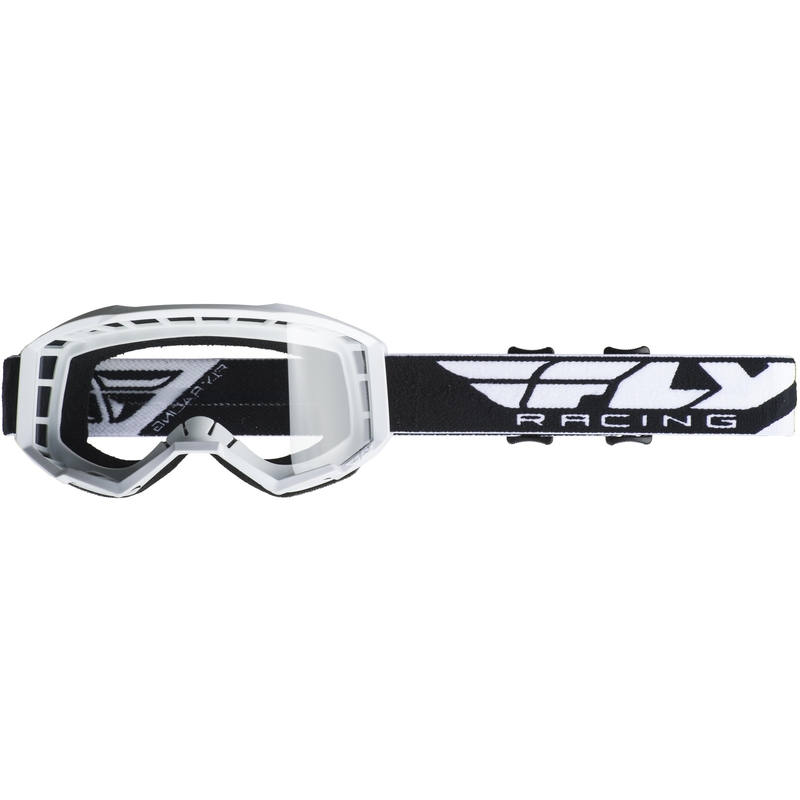Gyermek motocross szemüveg FLY Racing Focus 2019 fekete-fehér (átlátszó plexi) akció kiárusítás