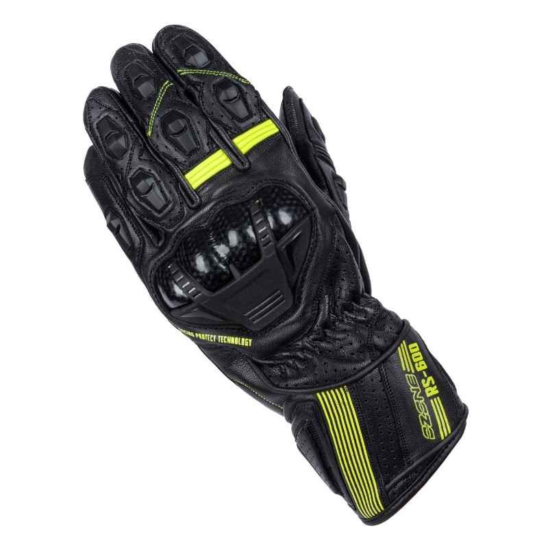 Motoros kesztyű Ozone RS-600 fekete-neon sárga