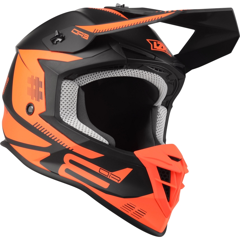 Motocross sisak Lazer OR-3 PP3 fekete-fluo piros