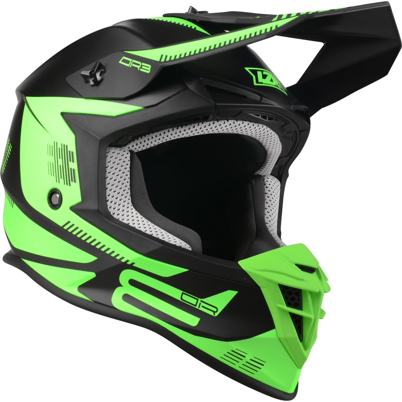 Motocross sisak Lazer OR-3 PP3 fekete-fluo zöld