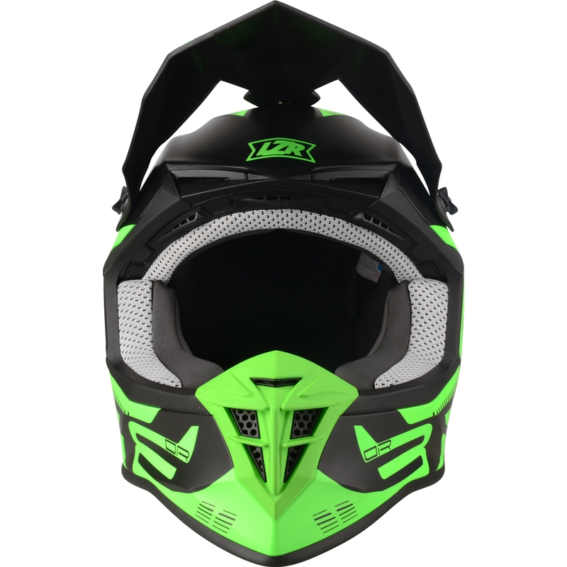 Motocross sisak Lazer OR-3 PP3 fekete-fluo zöld