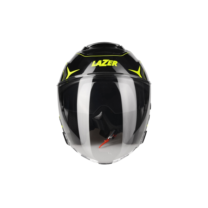 Nyitott motoros sisak Lazer Tango S Hexa fekete-fluo sárga