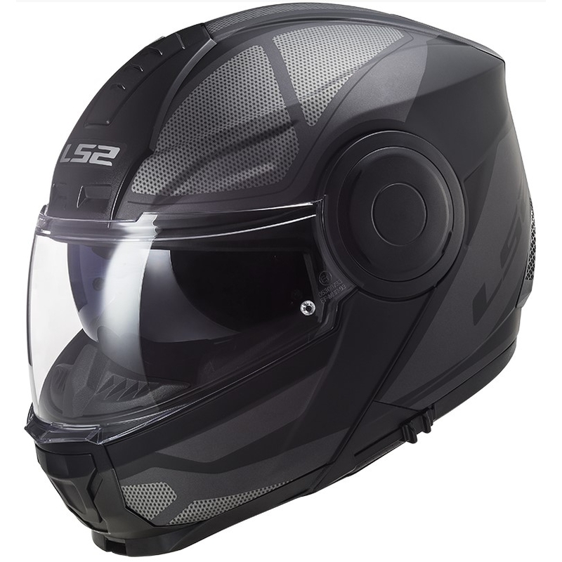 Felnyitható motoros sisak LS2 FF902 Scope Axis fekete-ezüstszínű