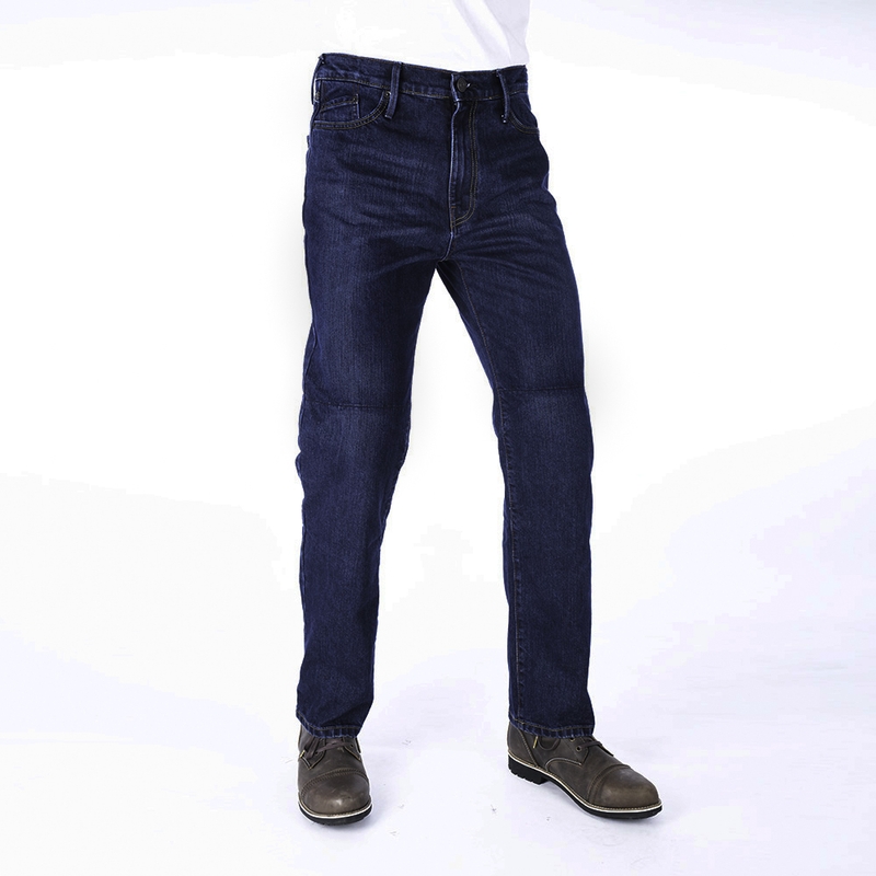 Rövidített motoros farmer Oxford Original Approved Jeans mosott kék akció