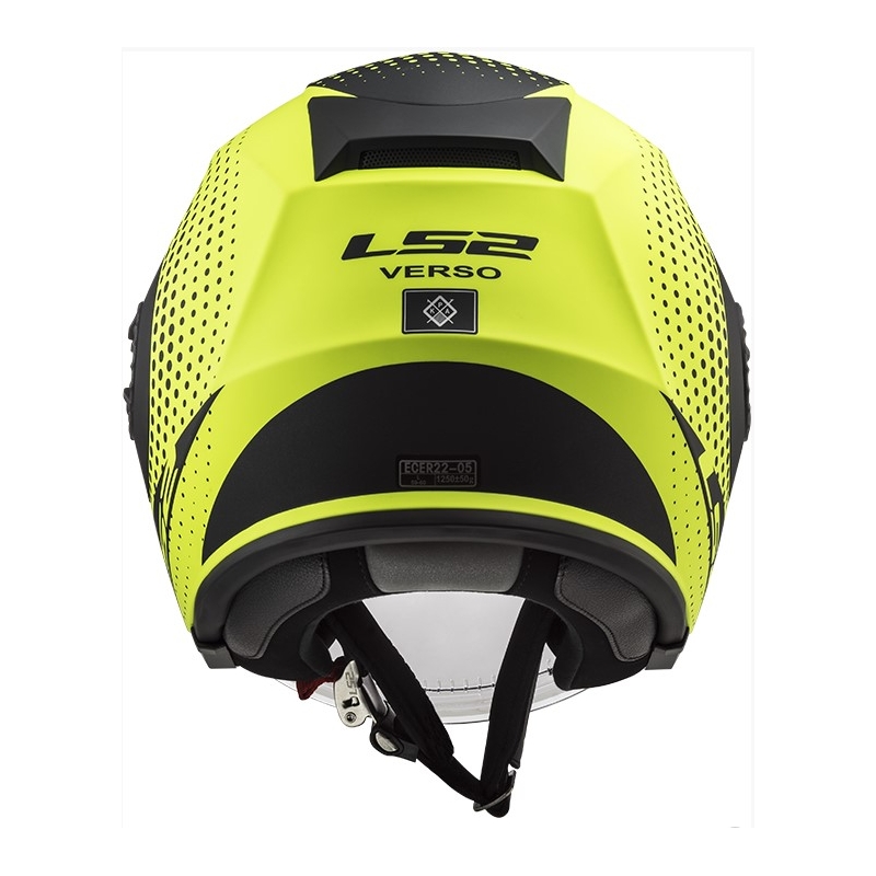 LS2 OF570 Verso Spin fekete fluo nyitott motoros sisak sárga
