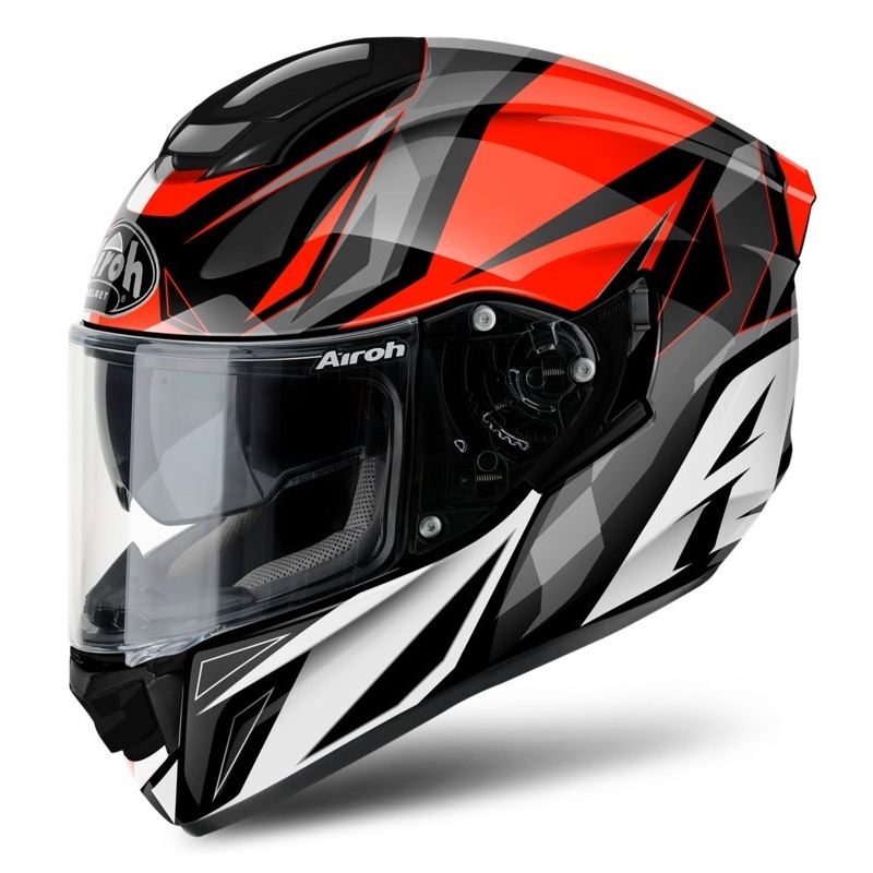 Integrált motoros sisak Airoh ST 501 Thunder piros-fekete-fehér-szürke