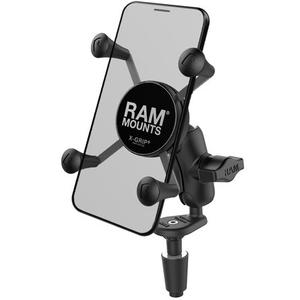 RAM Rögzíti az X-Grip mobiltelefon-tartót motorkerékpár-kormánynyak-rögzítéssel