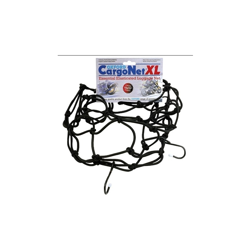 Rugalmas csomagtartó háló motorkerékpárokhoz Oxford XL 43x43 cm