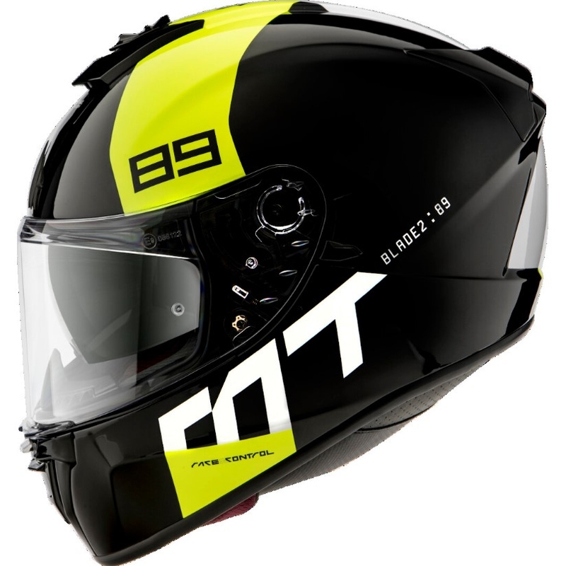 MT Blade 2 SV 89 integrált bukósisak fekete-fehér-fluo sárga kiárusítás
