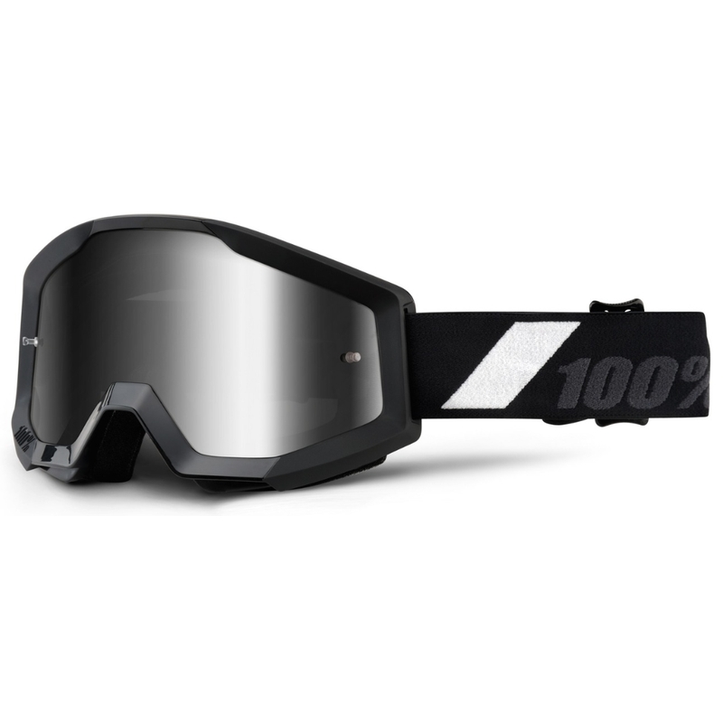 Motocross szemüveg 100% Strata Góliát (ezüst króm plexi)
