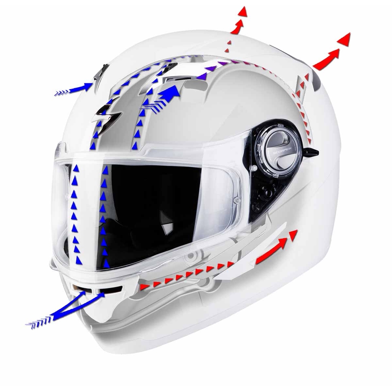 Integrált motoros sisak Scorpion EXO-500 feketefényes eladás kiárusítás