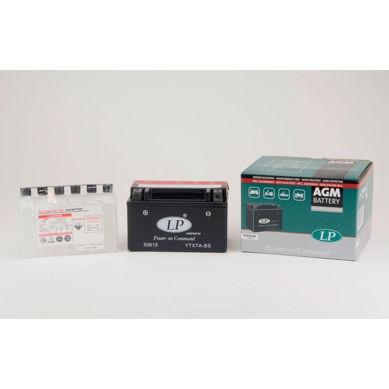 Karbantartást nem igénylő akkumulátor Landport YTX7A-BS, 12V 6Ah