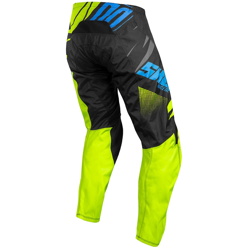Gyerekek Motocross nadrág lőtt Devo Ventura Fekete-Kék-Fluo sárga akció kiárusítás