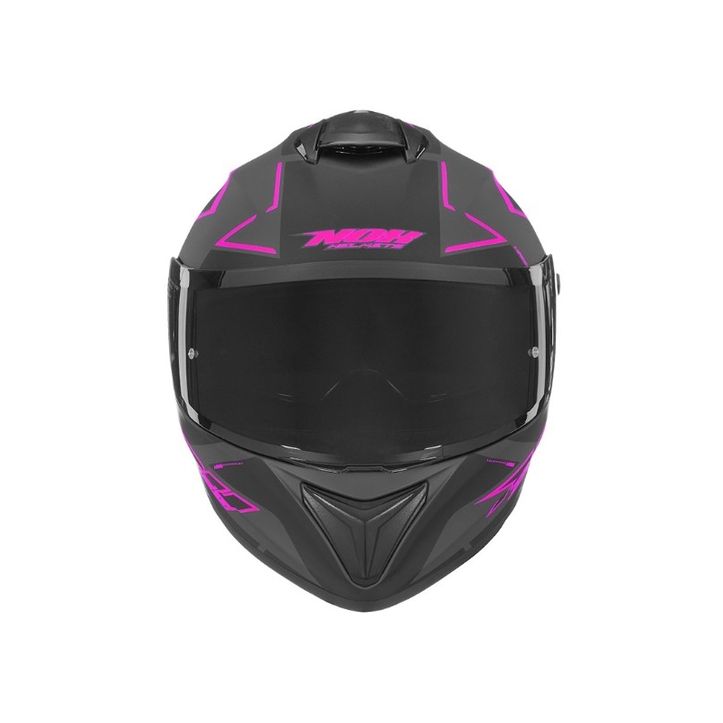 Integrált motoros sisak NOX N918 Hack fekete-rózsaszín kiárusítás