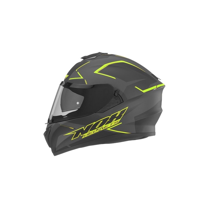 Integrált motoros sisak NOX N918 Hack fekete-fluo sárga kiárusítás