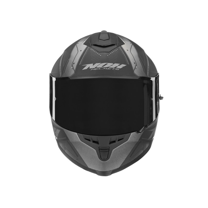 Integrált motorkerékpár sisak NOX N302S Guard fekete-ezüst kiárusítás