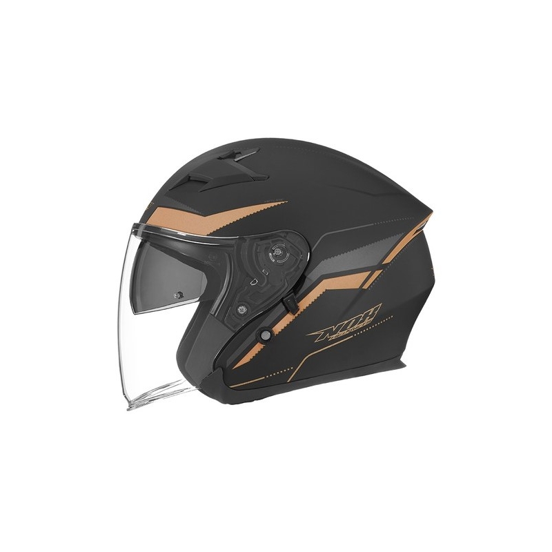 Nyitott motoros sisak NOX N127 Késő fekete-bronz kiárusítás