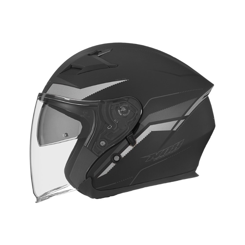 Nyitott motoros sisak NOX N127 Késő fekete-ezüst kiárusítás