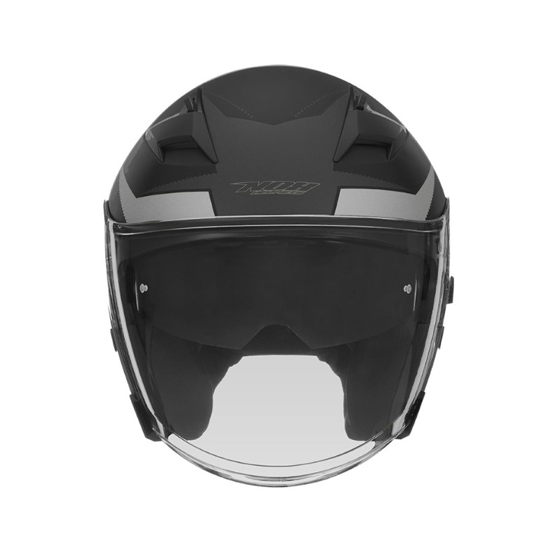 Nyitott motoros sisak NOX N127 Késő fekete-ezüst kiárusítás