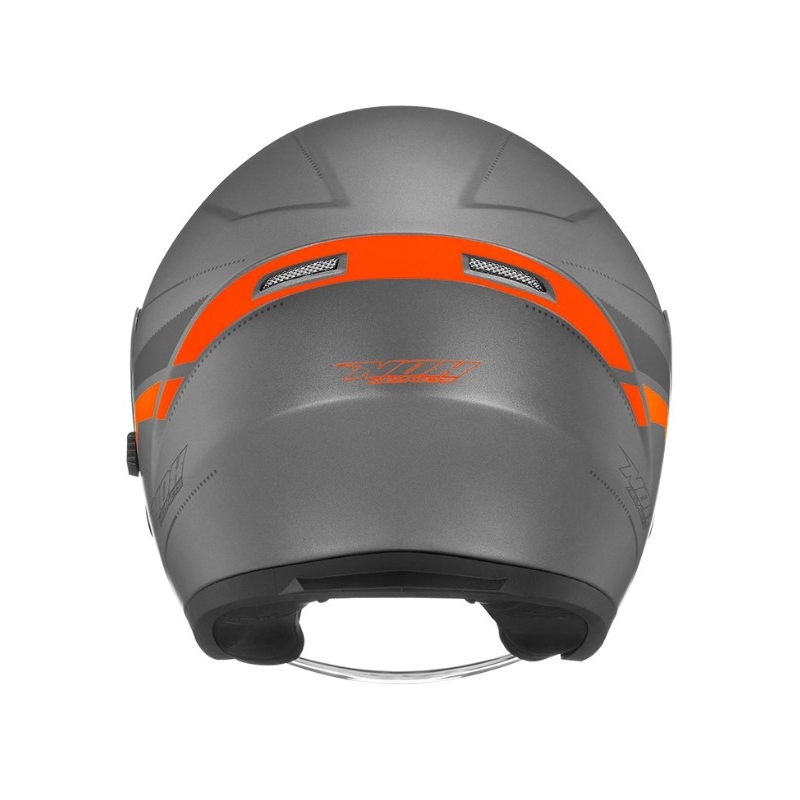 Nyitott motoros sisak NOX N127 Késői ezüst-narancs akció kiárusítás