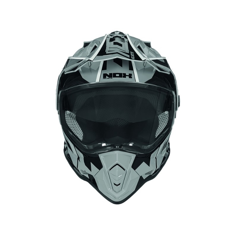 Enduro sisak NOX N312 Varjú fekete-szürke kiárusítás