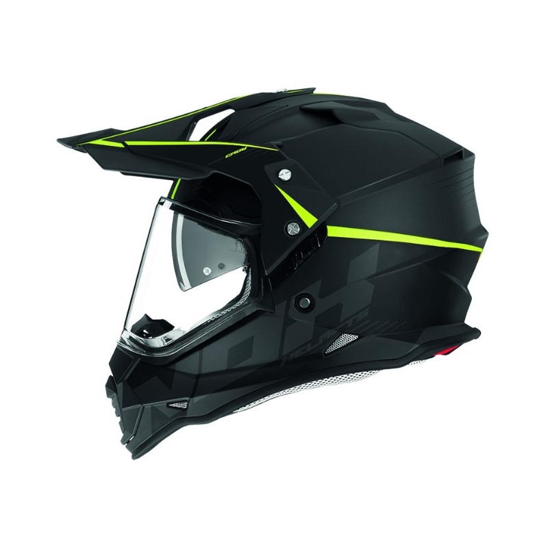 Enduro sisak NOX N312 Crow fekete-neon sárga kiárusítás