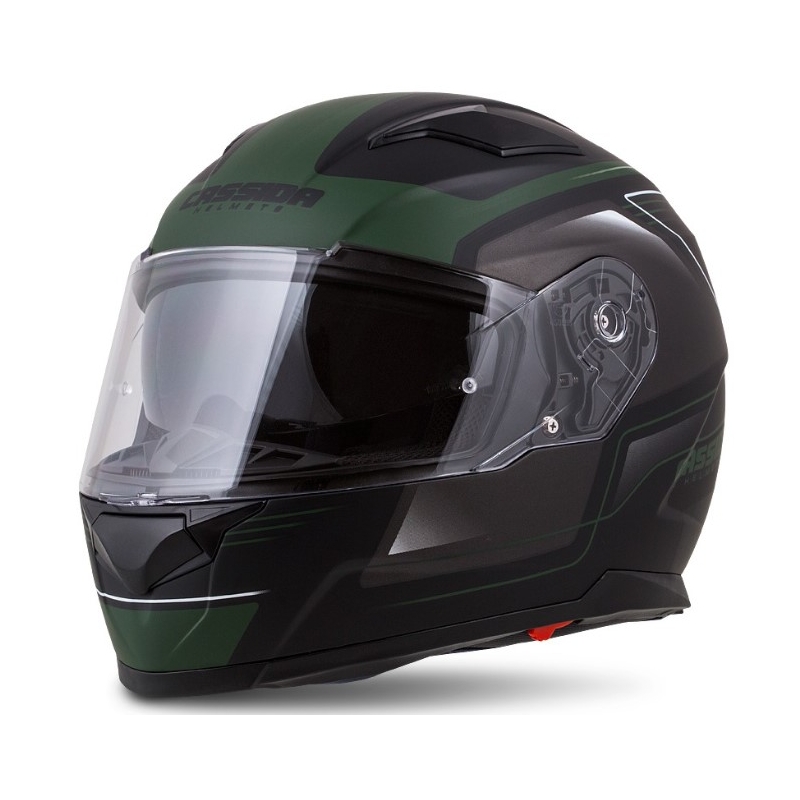 Motoros sisak Cassida Apex Fusion fekete hadsereg zöld eladás kiárusítás