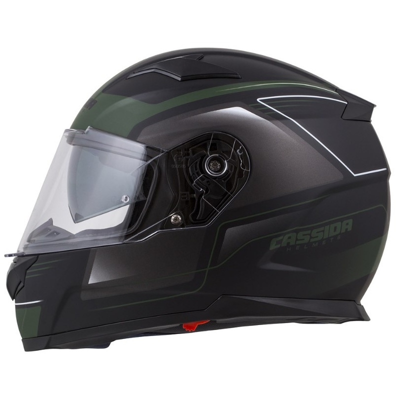 Motoros sisak Cassida Apex Fusion fekete hadsereg zöld eladás kiárusítás