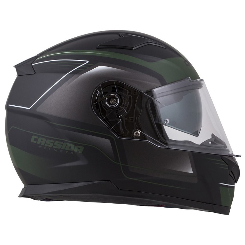 Motoros sisak Cassida Apex Fusion fekete hadsereg zöld eladás kiárusítás