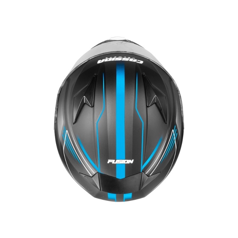 Motoros sisak Cassida Apex Fusion fekete-kék