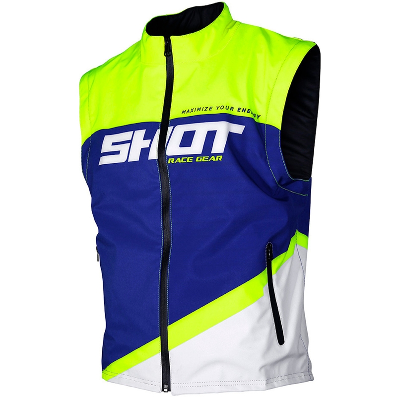 Softshell mellény Shot Lite kék-fehér-fluo sárga
