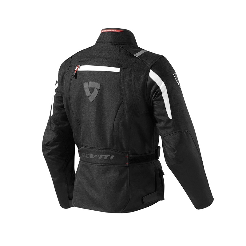 Női motoros kabát Revit Voltiac fekete/fehér akció kiárusítás