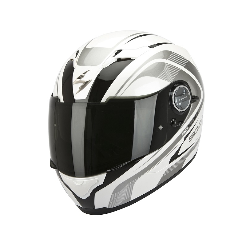 Integrált motoros sisak Scorpion EXO-500 Focus fehér-fekete akció kiárusítás