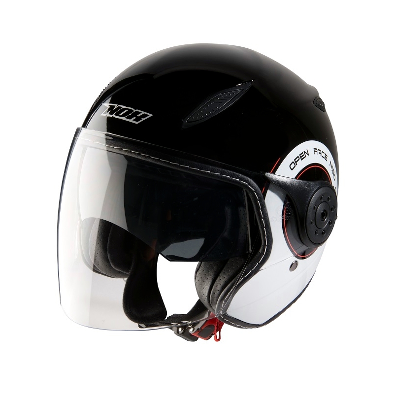 Robogó sisak nyitva Nox N180 Következő fekete-fehér akció kiárusítás