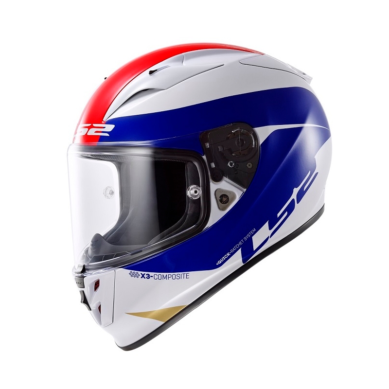 Motoros sisak LS2 FF323 ARROW R Comet fehér-kék-piros eladó kiárusítás