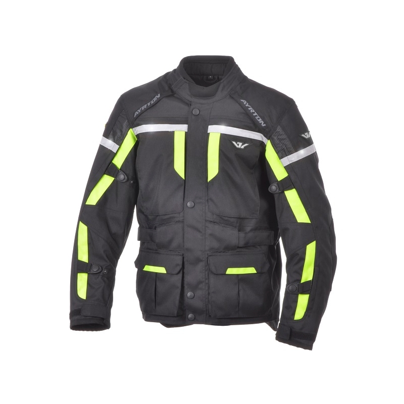 Ayrton Adventure motoros kabát fekete-fluo sárga akció kiárusítás
